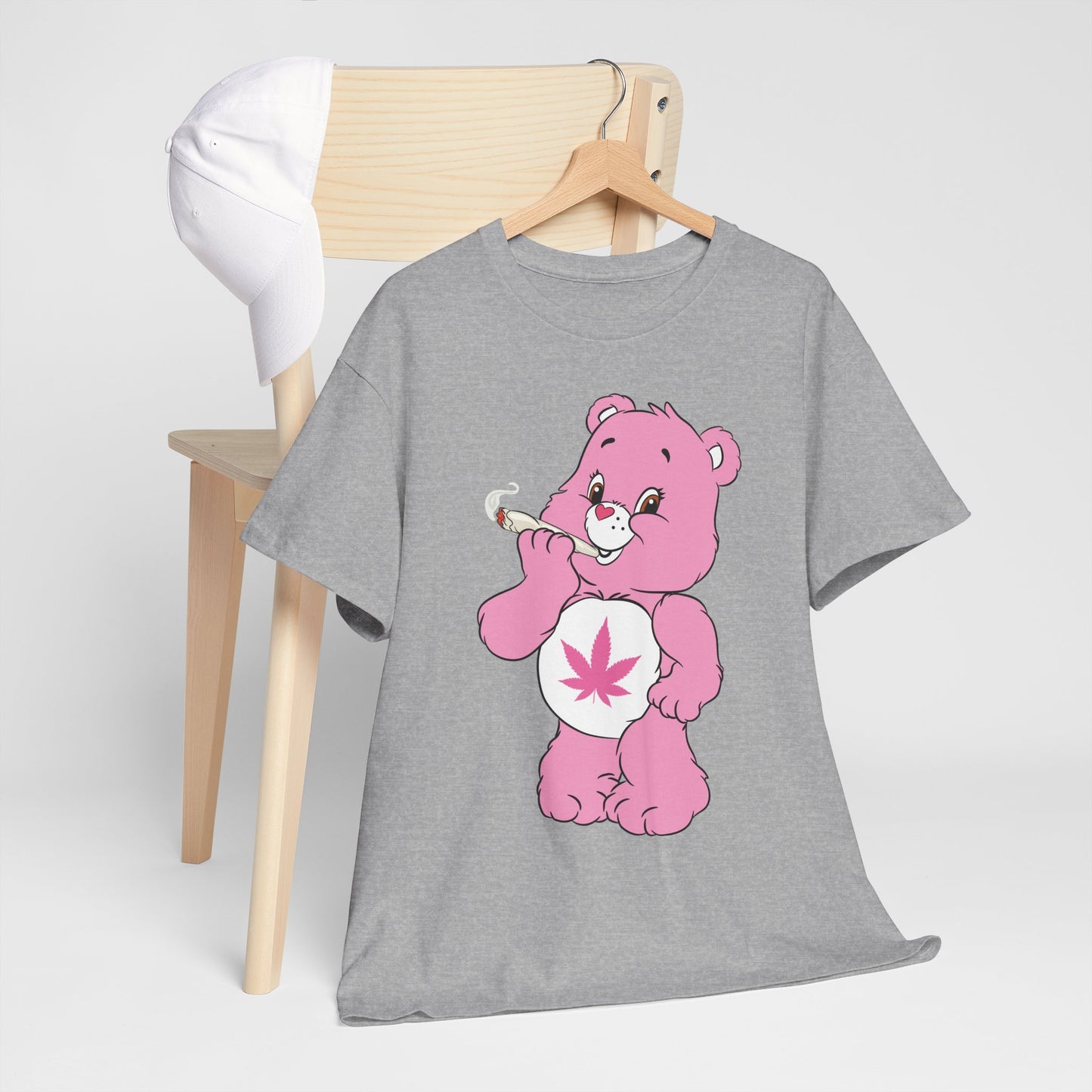 Pink 420 Bear T‑Shirt — Cute Stoner Graphic Tee