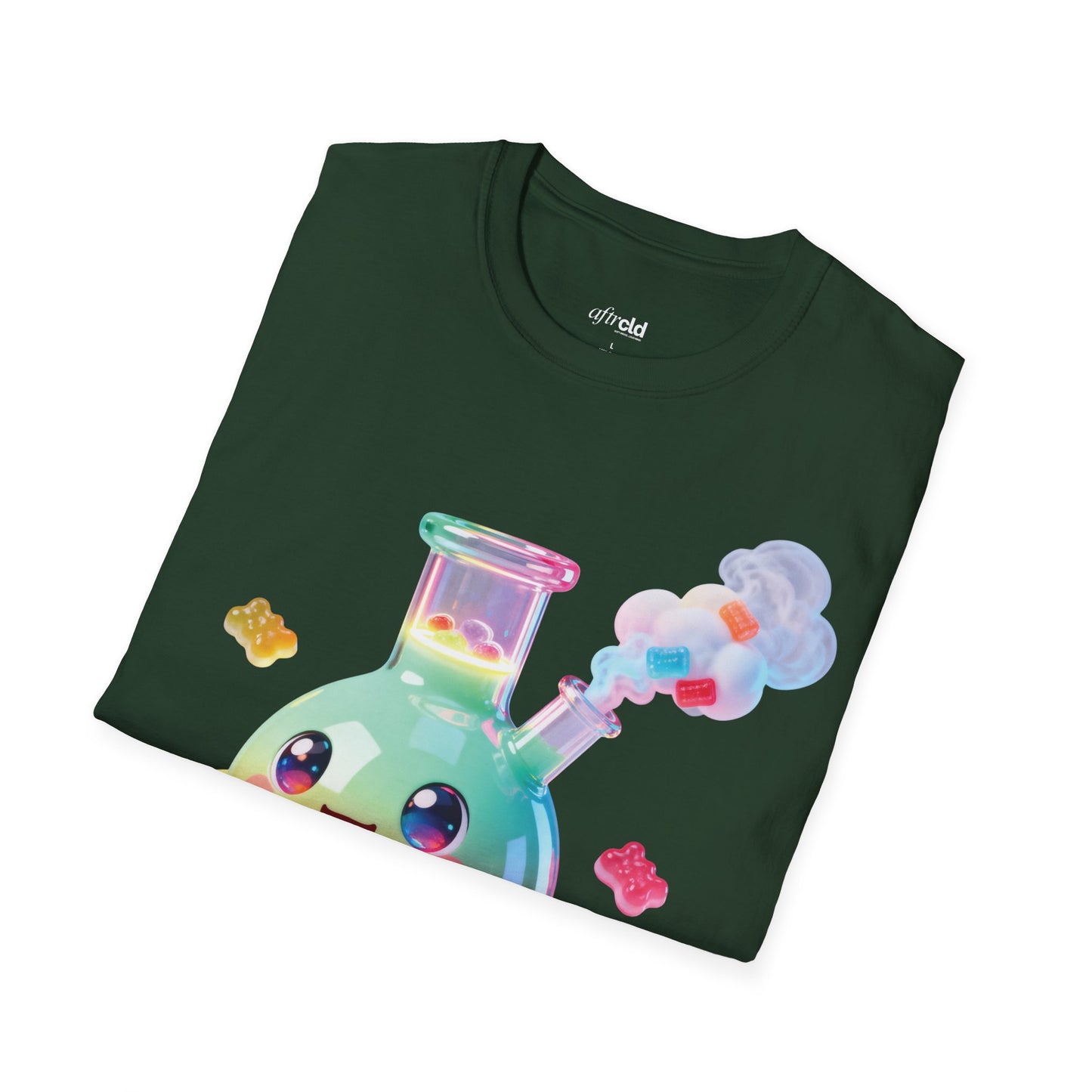 Kawaii Rainbow Bong Tee — Cute Colorful Character T-Shirt