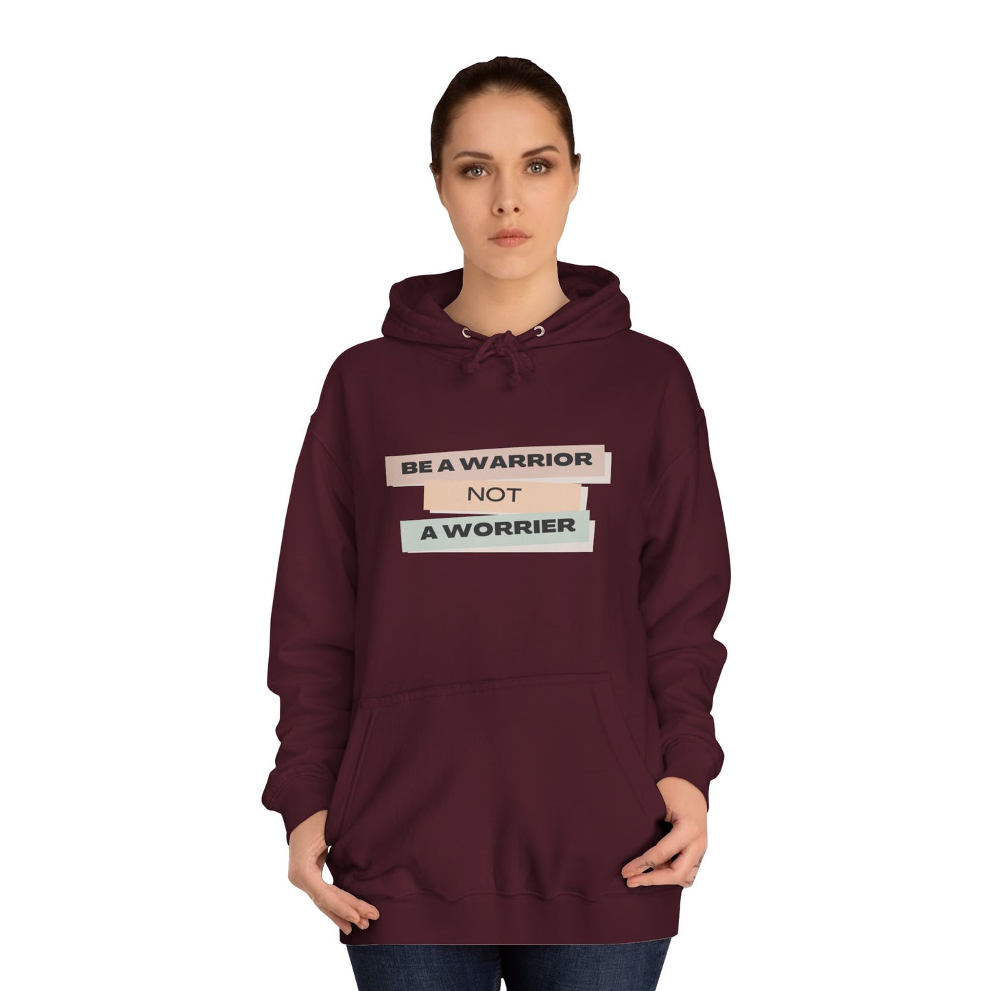 Unisex College Hoodie with Motivational Saying