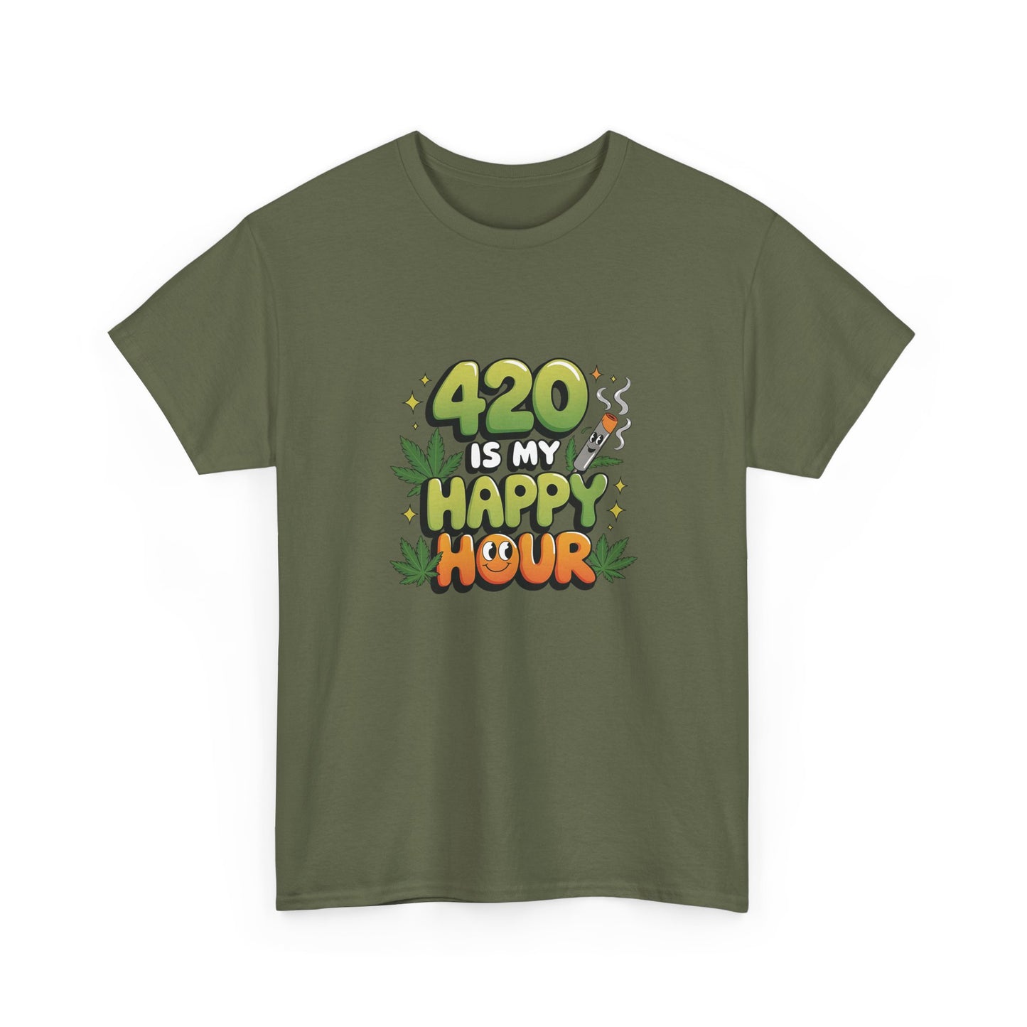 420 Is My Happy Hour T-Shirt - Funny Stoner Tee