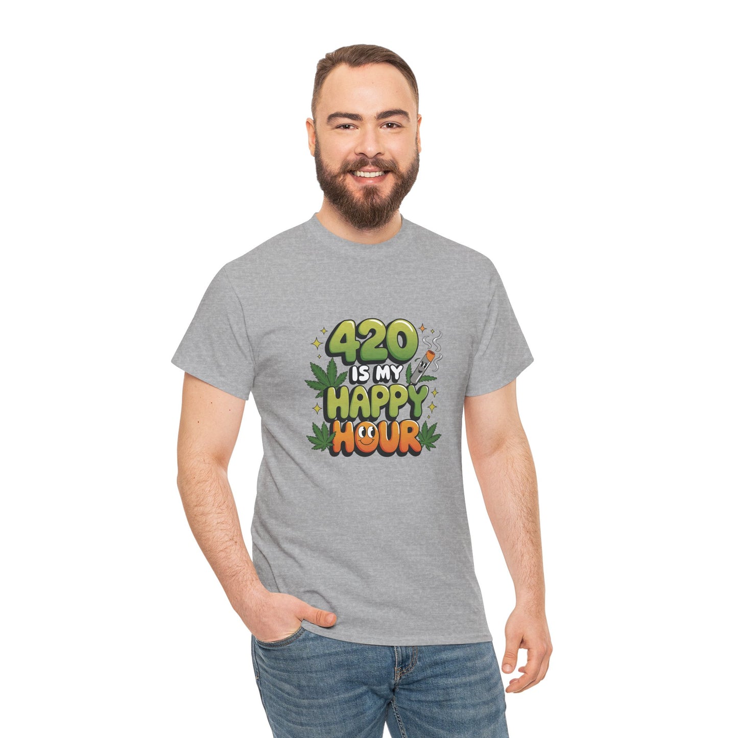 420 Is My Happy Hour T-Shirt - Funny Stoner Tee