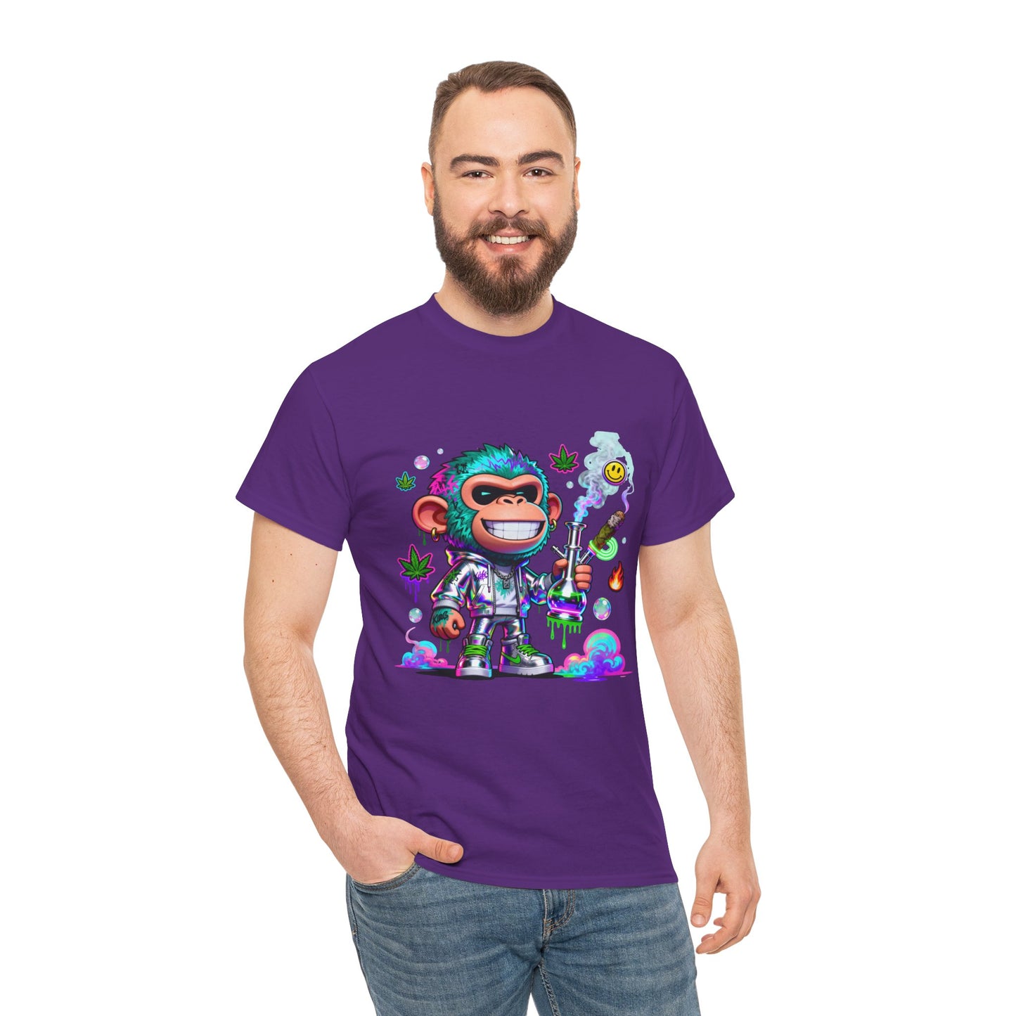 Monkey Astronaut Tee — Colorful Space Ape Graphic T‑Shirt