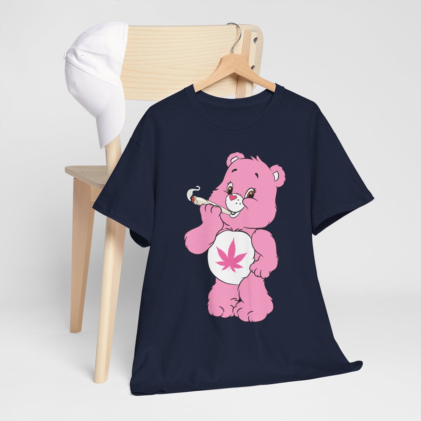 Pink 420 Bear T‑Shirt — Cute Stoner Graphic Tee
