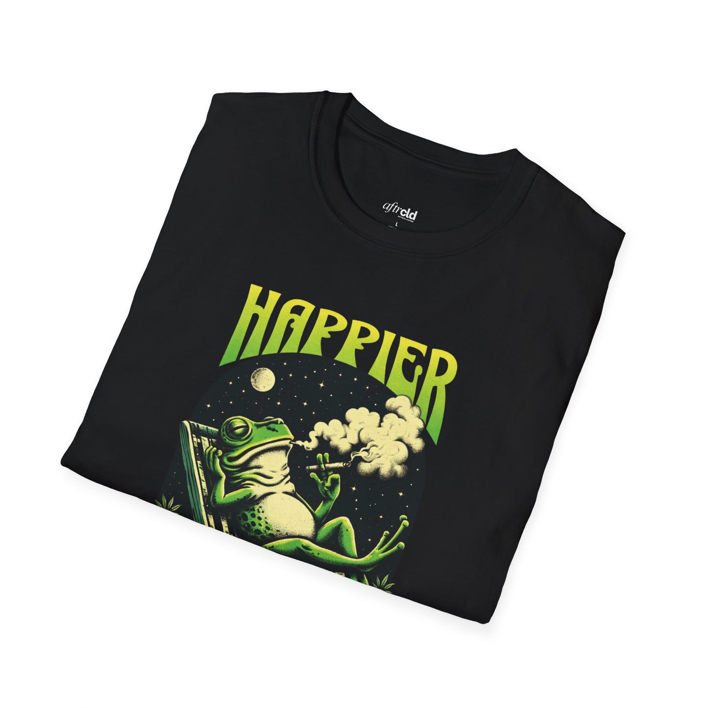 T-Shirt — "Happier Than Ever" Relaxed Frog Graphic Tee