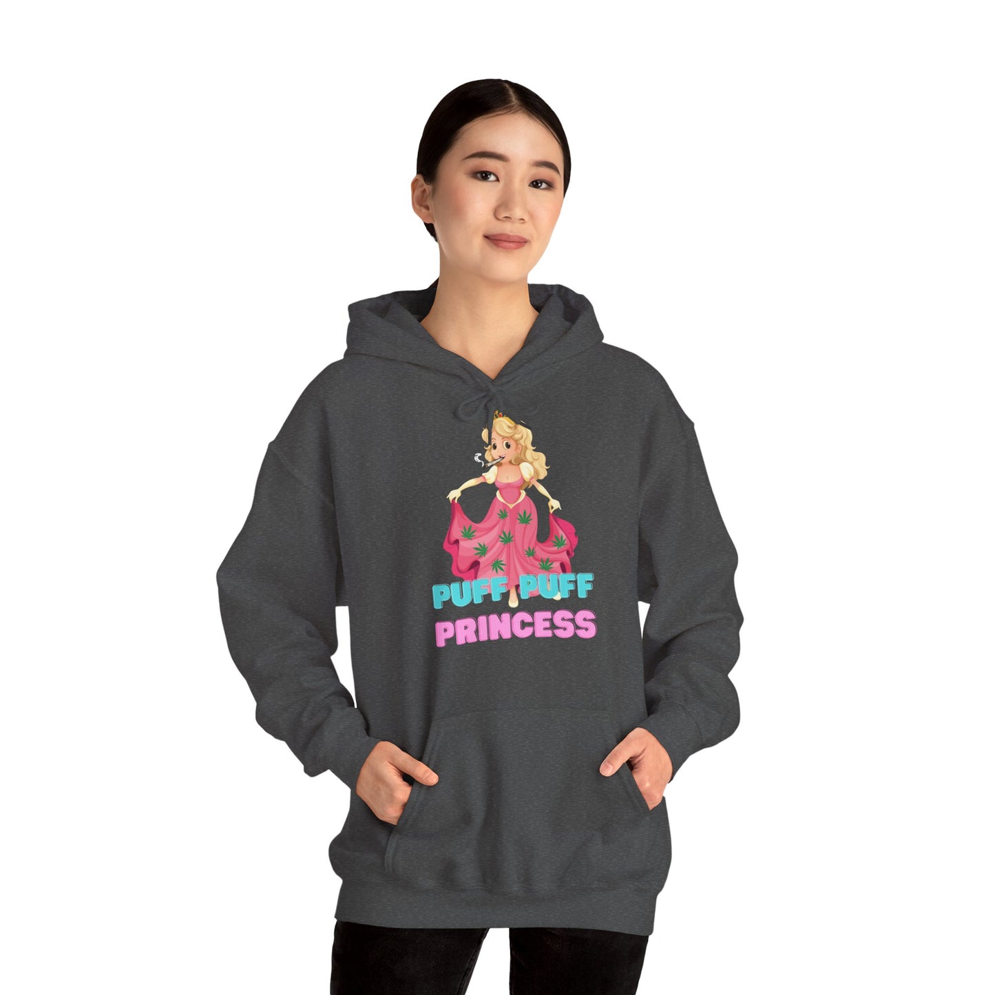 Unisex Heavy Blend Hooded Sweatshirt Princess Pink Design, Puff Princess, Gift for Her