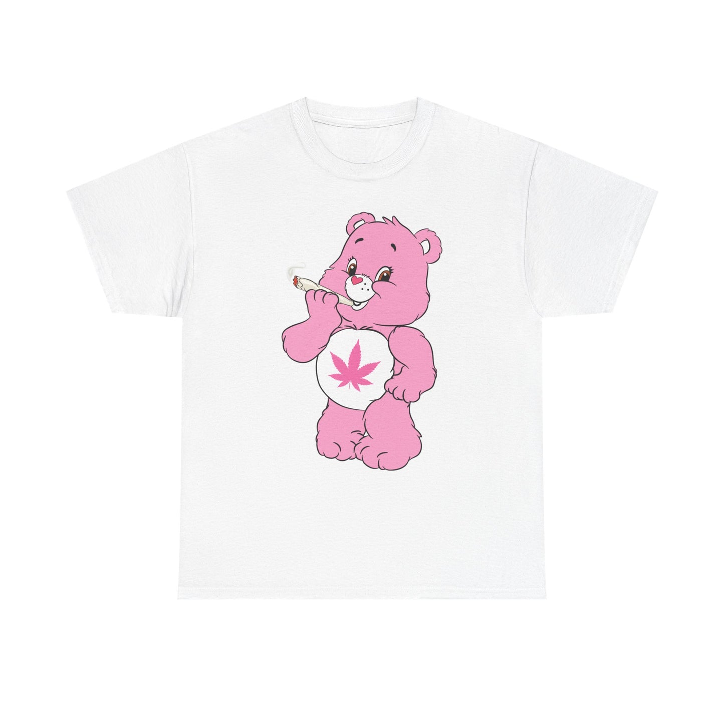 Pink 420 Bear T‑Shirt — Cute Stoner Graphic Tee