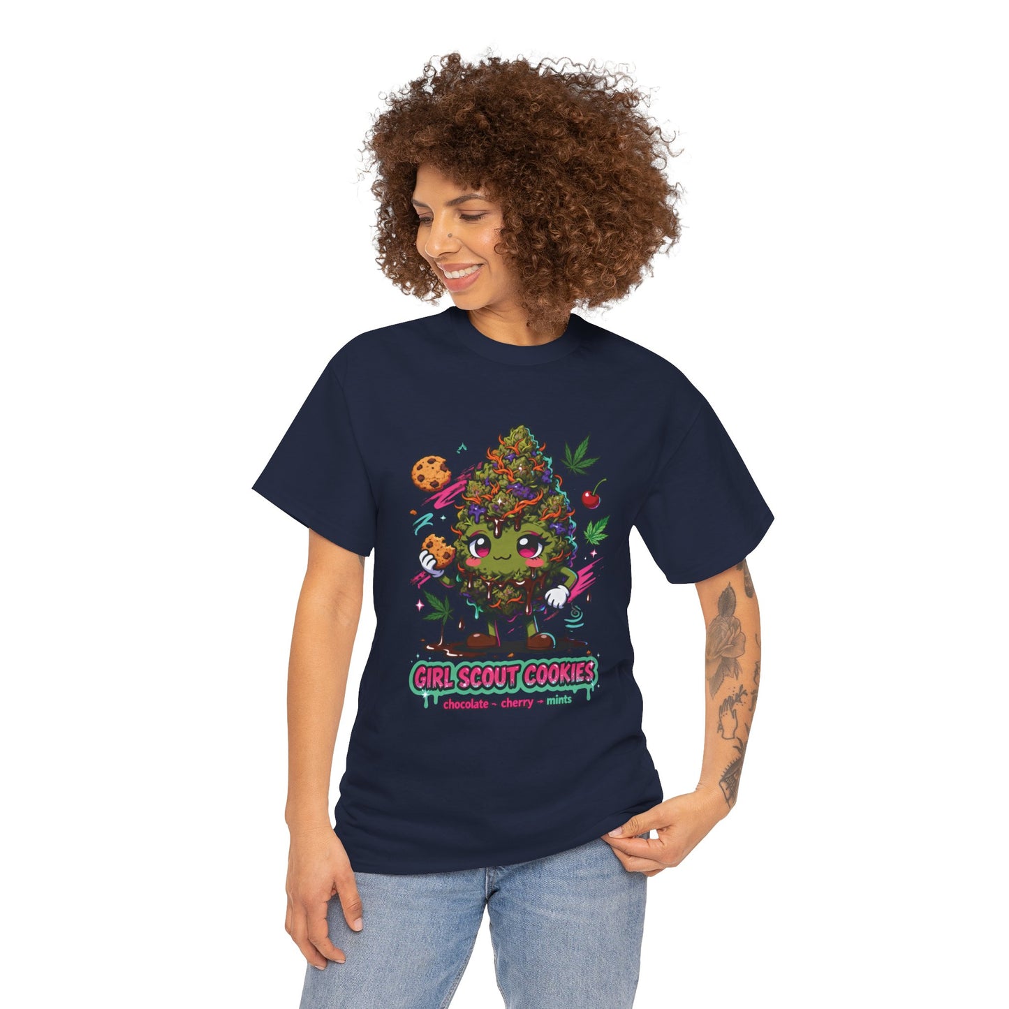 Girl Scout Cookies 420 Tee — Cute Bud Character Graphic T-Shirt