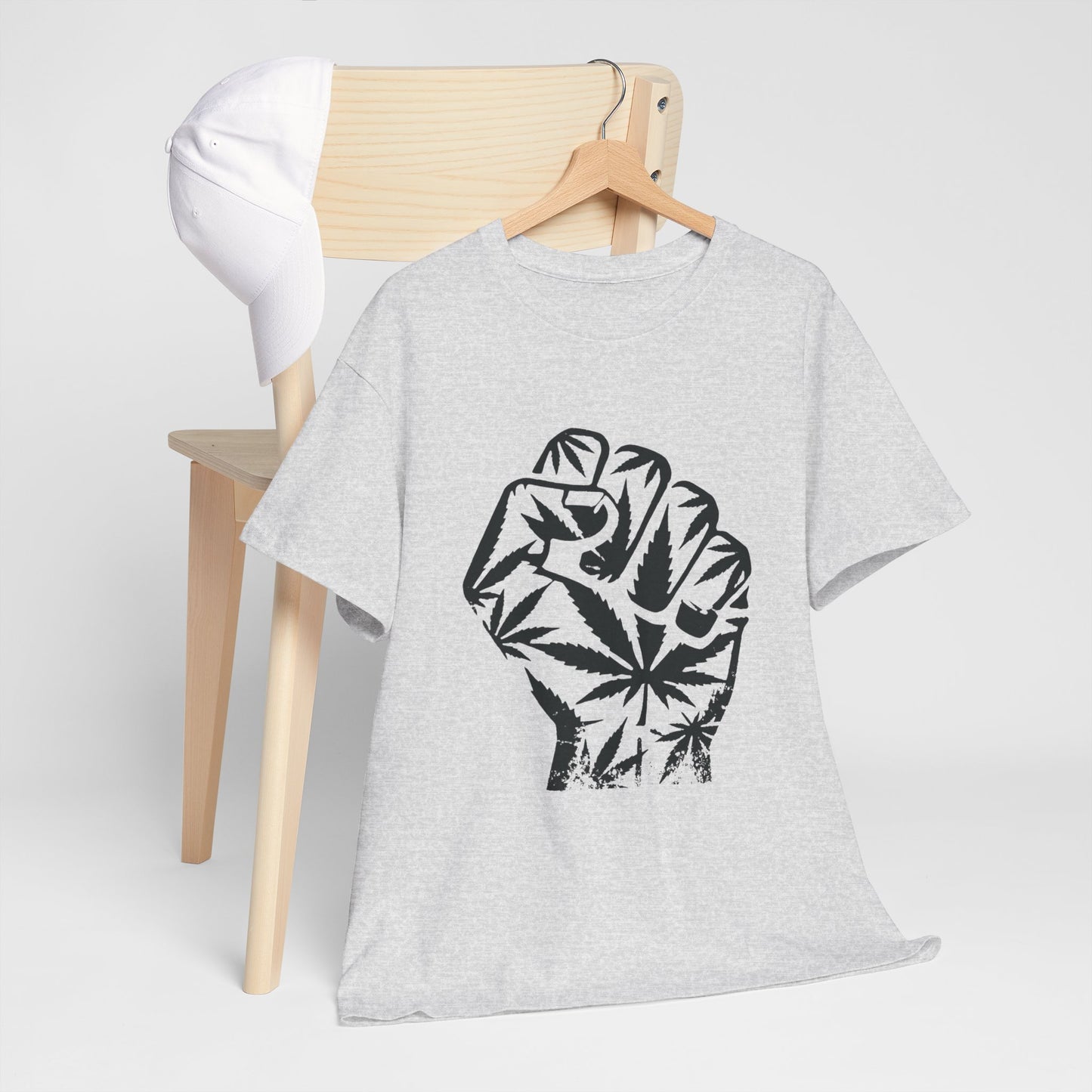 420 Fist T-Shirt — Green Leaf Power Tee