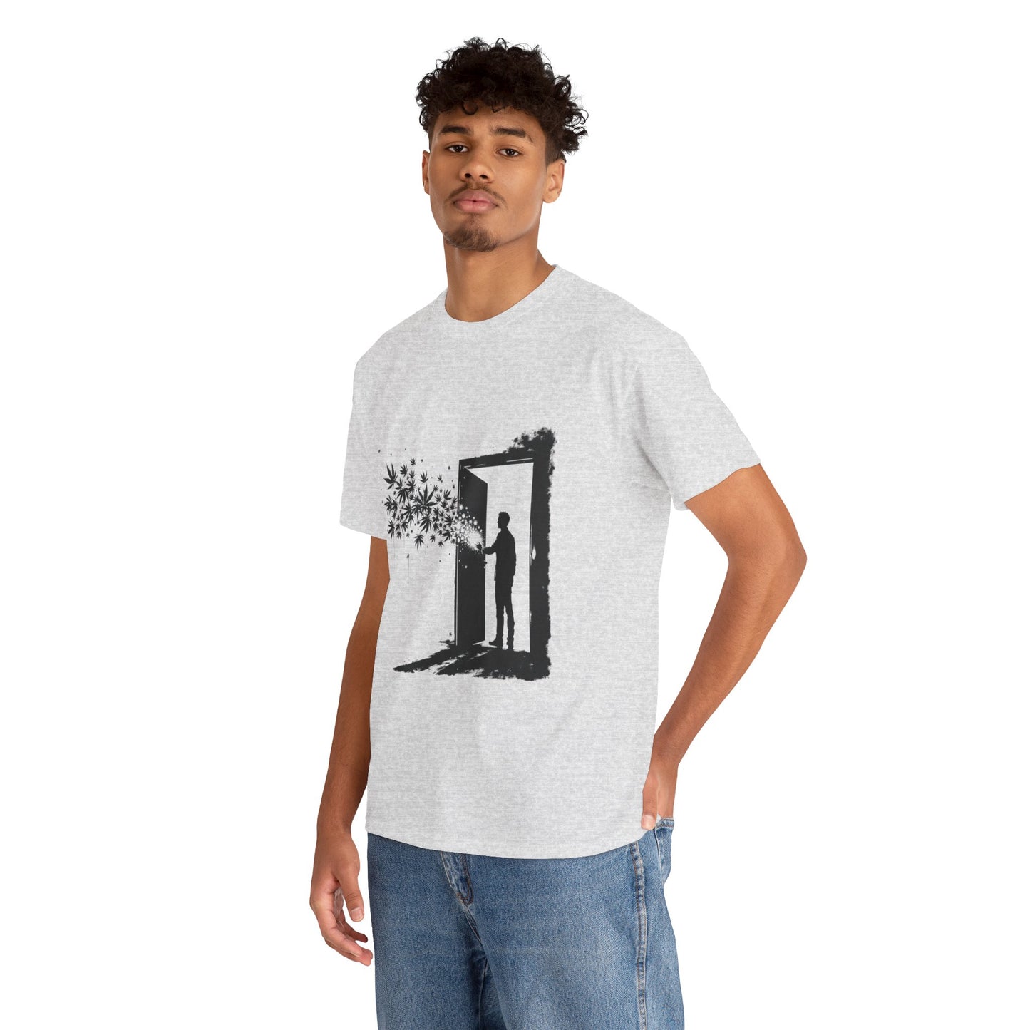 Dream Portal T‑Shirt — Silhouette Doorway with Stars Graphic