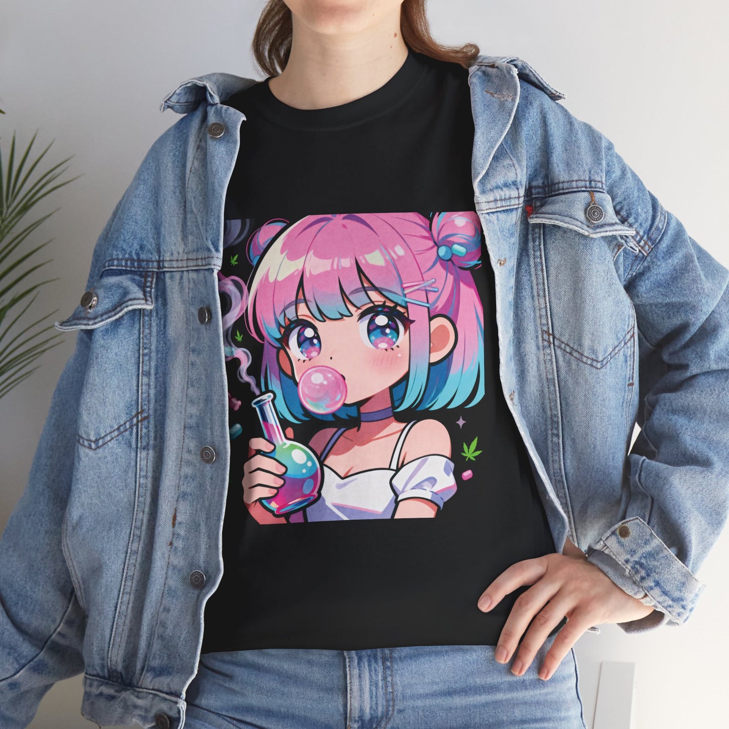 Kawaii Pastel Anime Girl Bong T‑Shirt