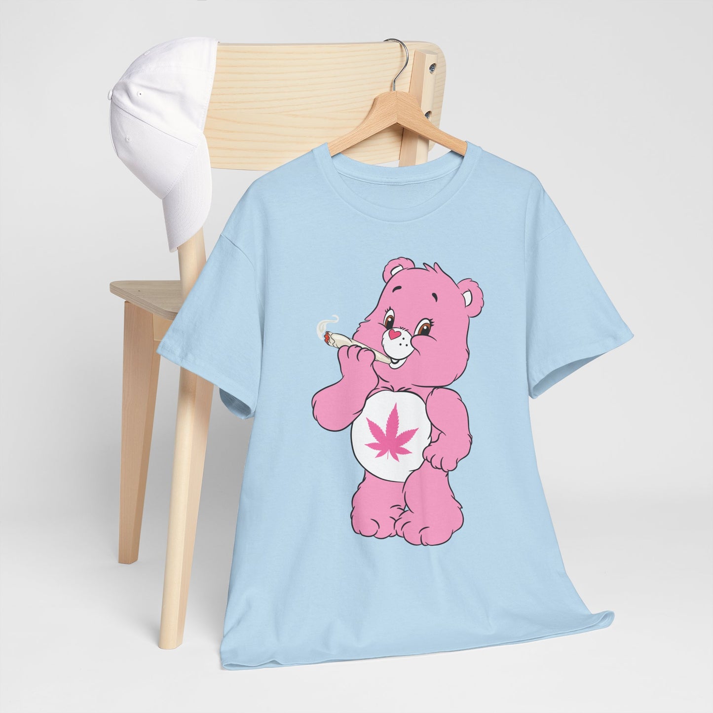 Pink 420 Bear T‑Shirt — Cute Stoner Graphic Tee