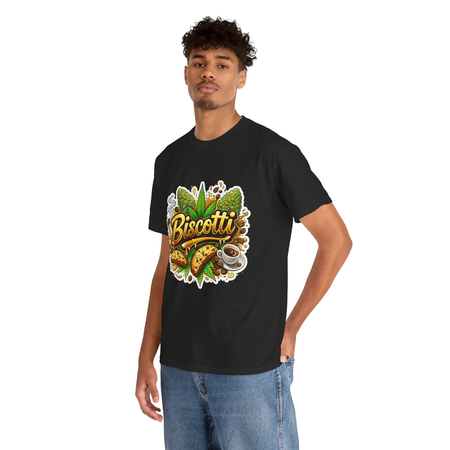 Biscotti Graphic Tee — Vintage Coffee & Biscuit Lover Shirt