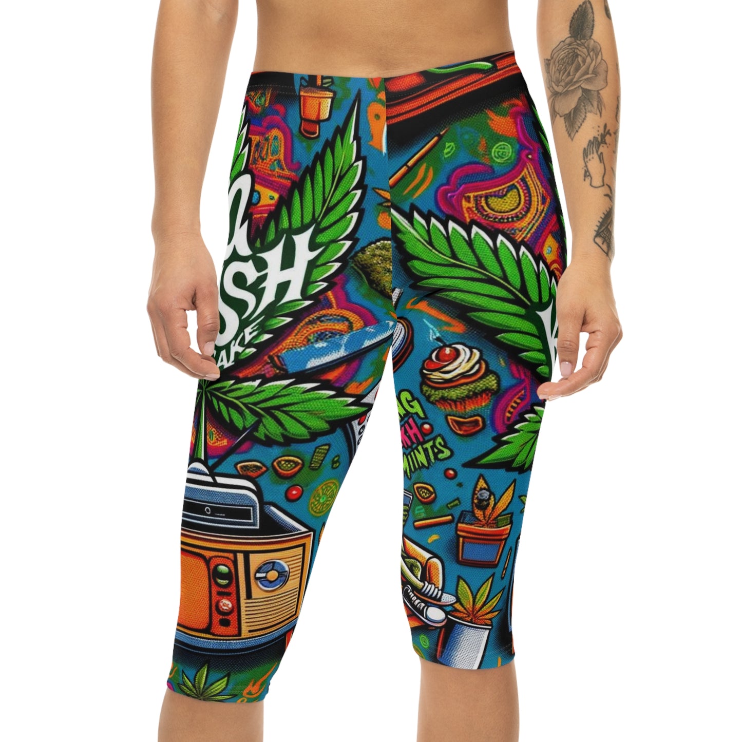 Women’s Capri Leggings LA Kush Cake