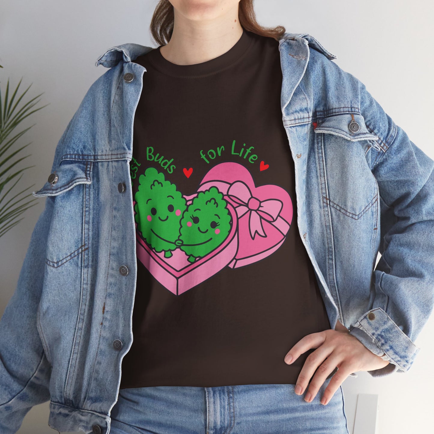 Friendship Heart Tee — “Best Buds for Life” Cute Plant Friends Valentine T‑Shirt