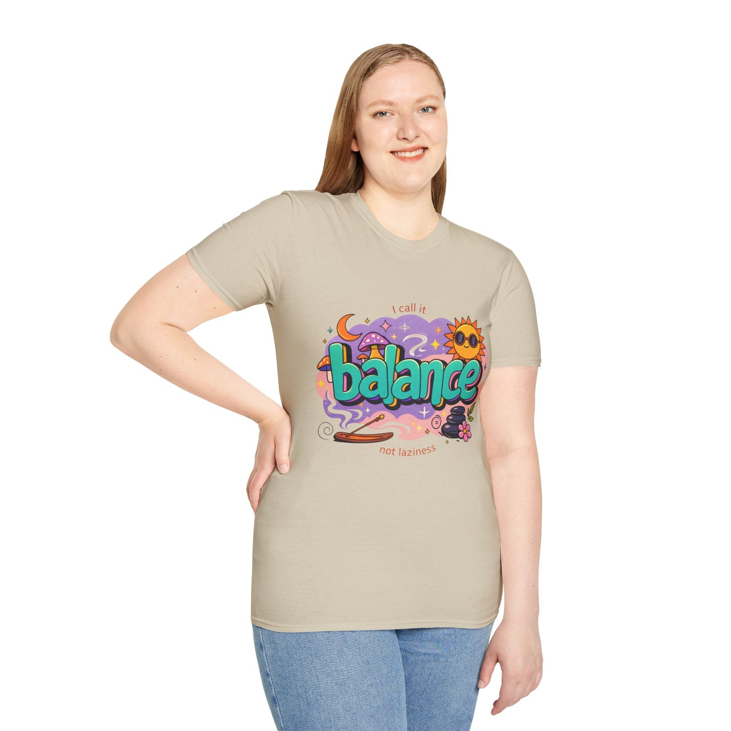 Balance Graphic T-Shirt — "It’s Self-Care Not Laziness" Relaxation Vibe