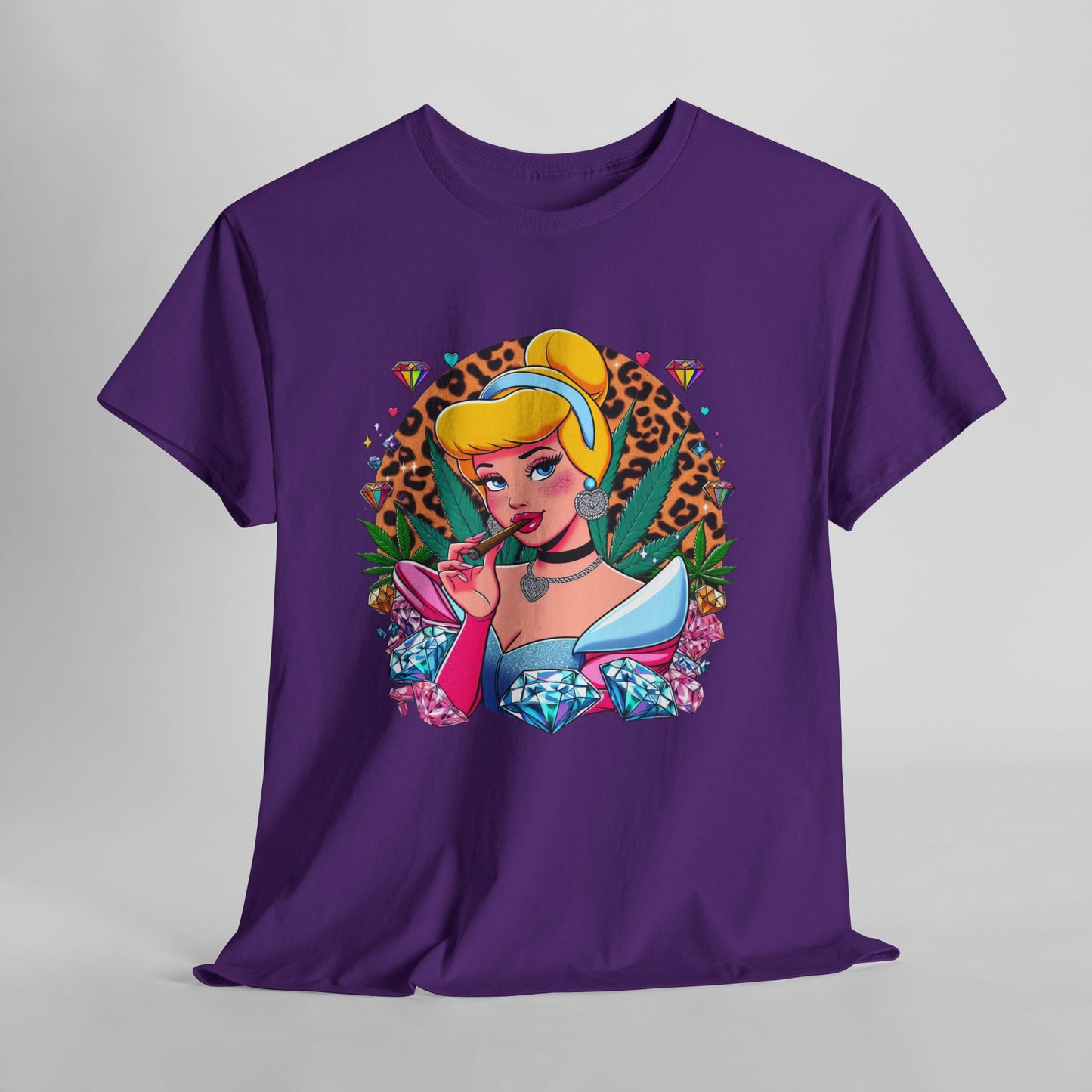 Cinderella Retro Pinup Tee — "Look Like Barbie, Smoke Like Marley" Graphic T‑Shirt