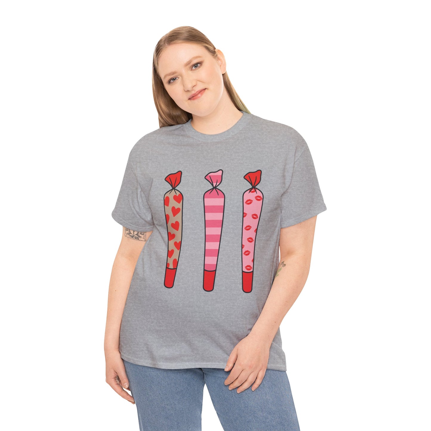 Valentine Joints Tee — Cute Pink Heart Joint Graphic T-Shirt