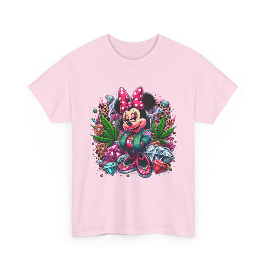 Minnie Mouse Floral Gem Tee — Cute Cartoon 420 Graphic T-Shirt