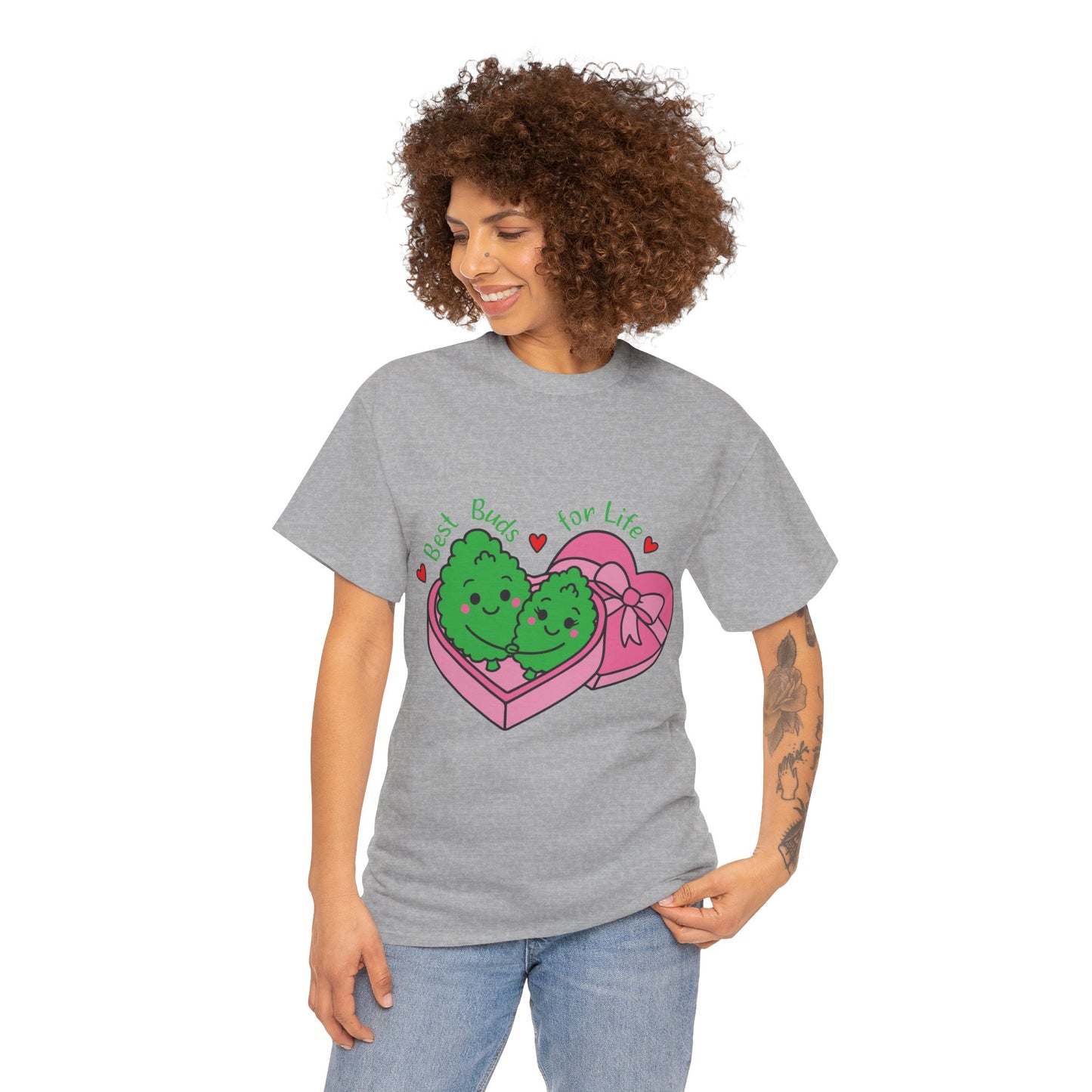 Friendship Heart Tee — “Best Buds for Life” Cute Plant Friends Valentine T‑Shirt
