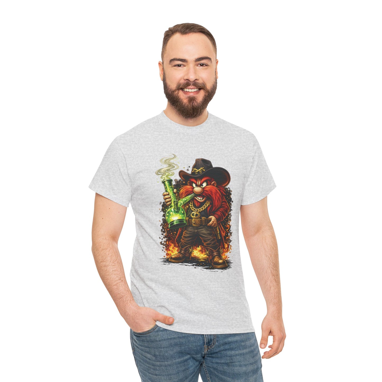 Viking Alchemist Graphic Tee — Fiery Dwarf with Potion