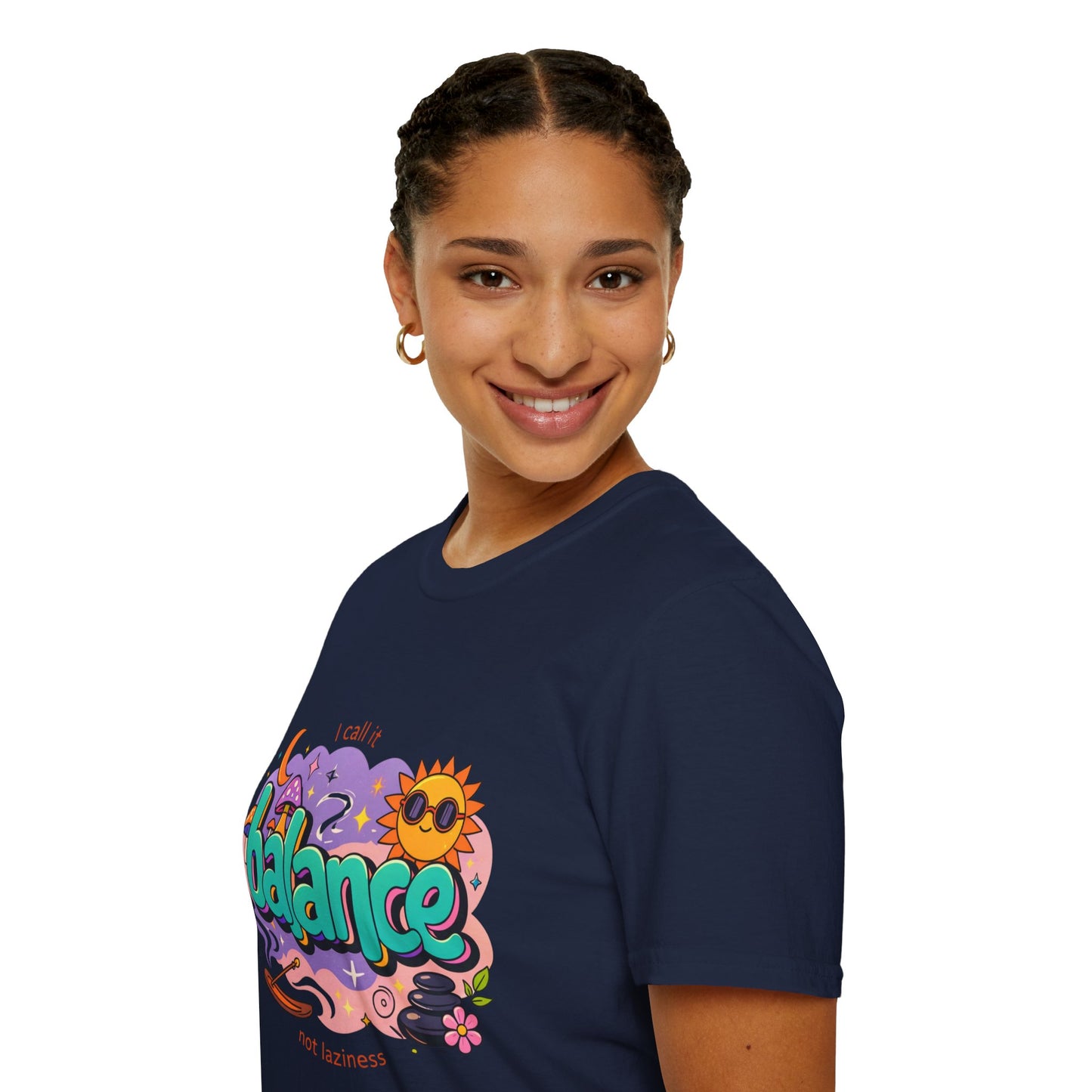 Balance Graphic T-Shirt — "It’s Self-Care Not Laziness" Relaxation Vibe