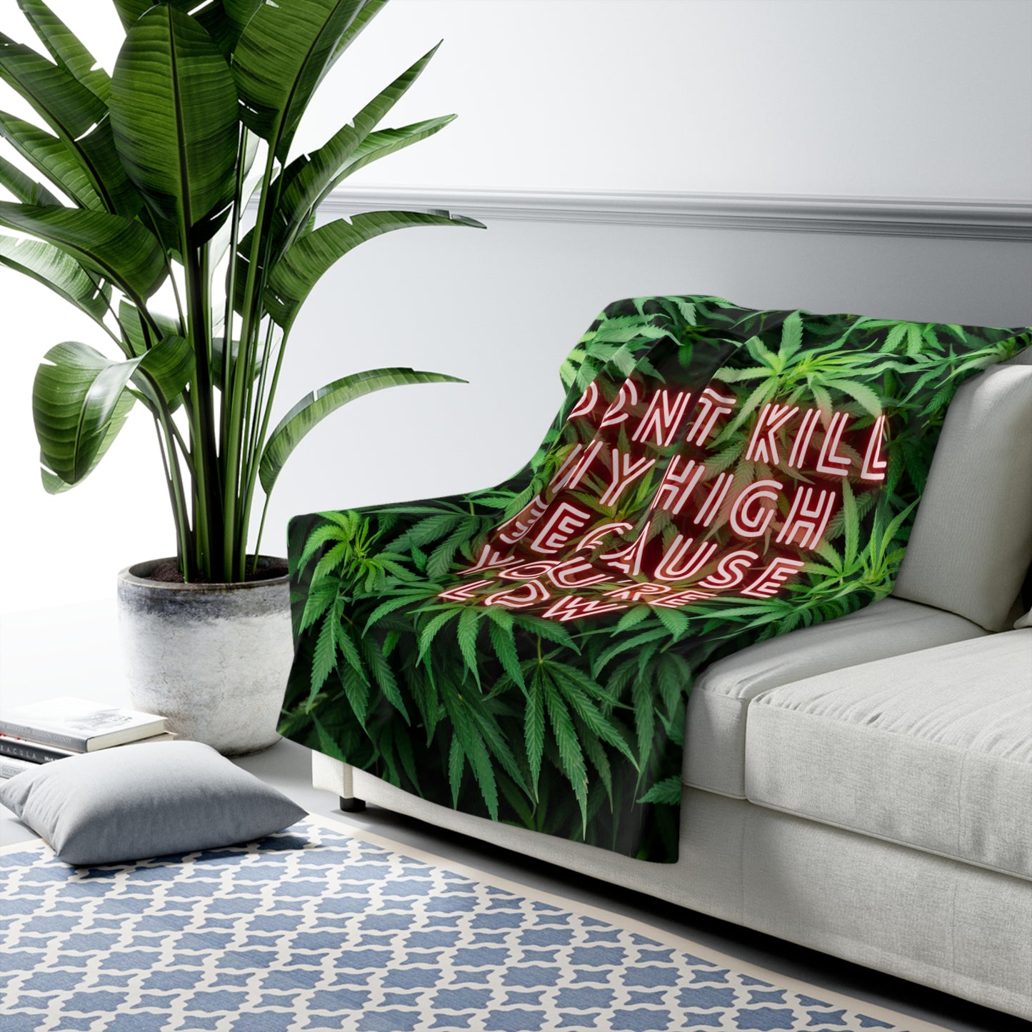 Weed Fleece Blanket