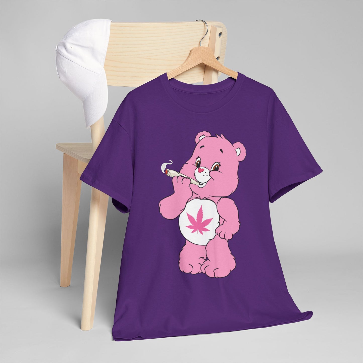 Pink 420 Bear T‑Shirt — Cute Stoner Graphic Tee