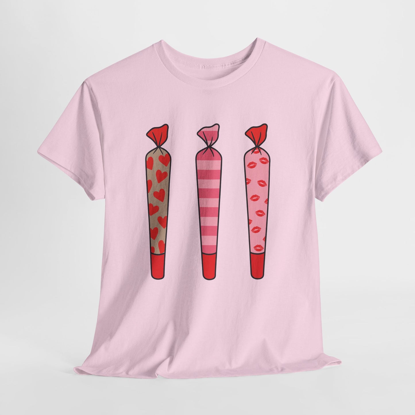 Valentine Joints Tee — Cute Pink Heart Joint Graphic T-Shirt