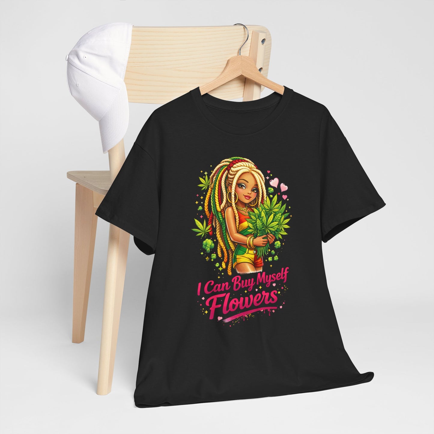 Floral Self-Love Tee — "I Can Buy Myself Flowers" Graphic T-Shirt