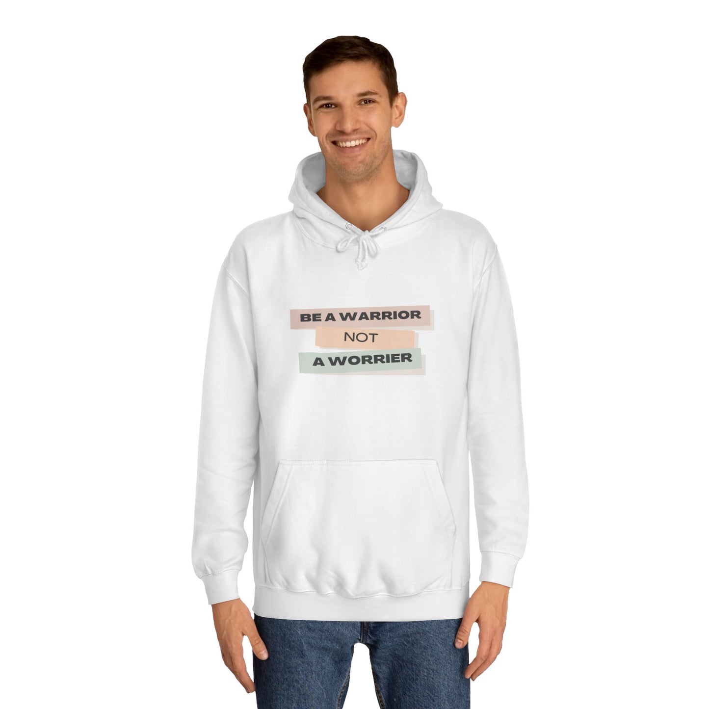 Unisex College Hoodie with Motivational Saying