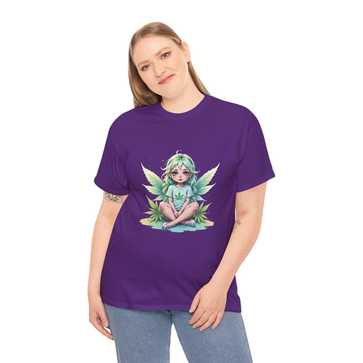 Fairy 420 Girl Graphic Tee — Cute Green Forest Sprite T‑Shirt