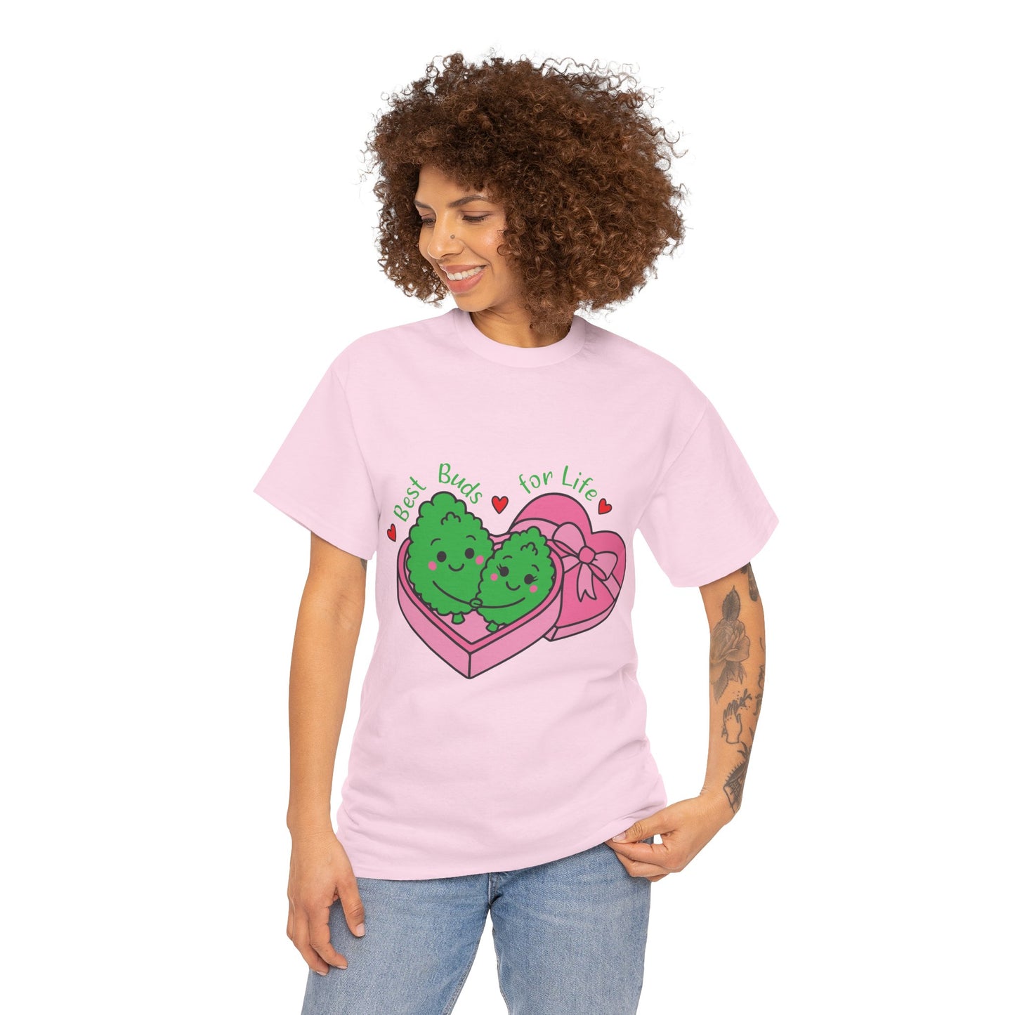 Friendship Heart Tee — “Best Buds for Life” Cute Plant Friends Valentine T‑Shirt