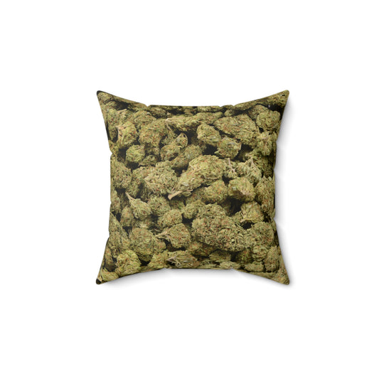 Spun Polyester Square Pillow 420 Buds Print