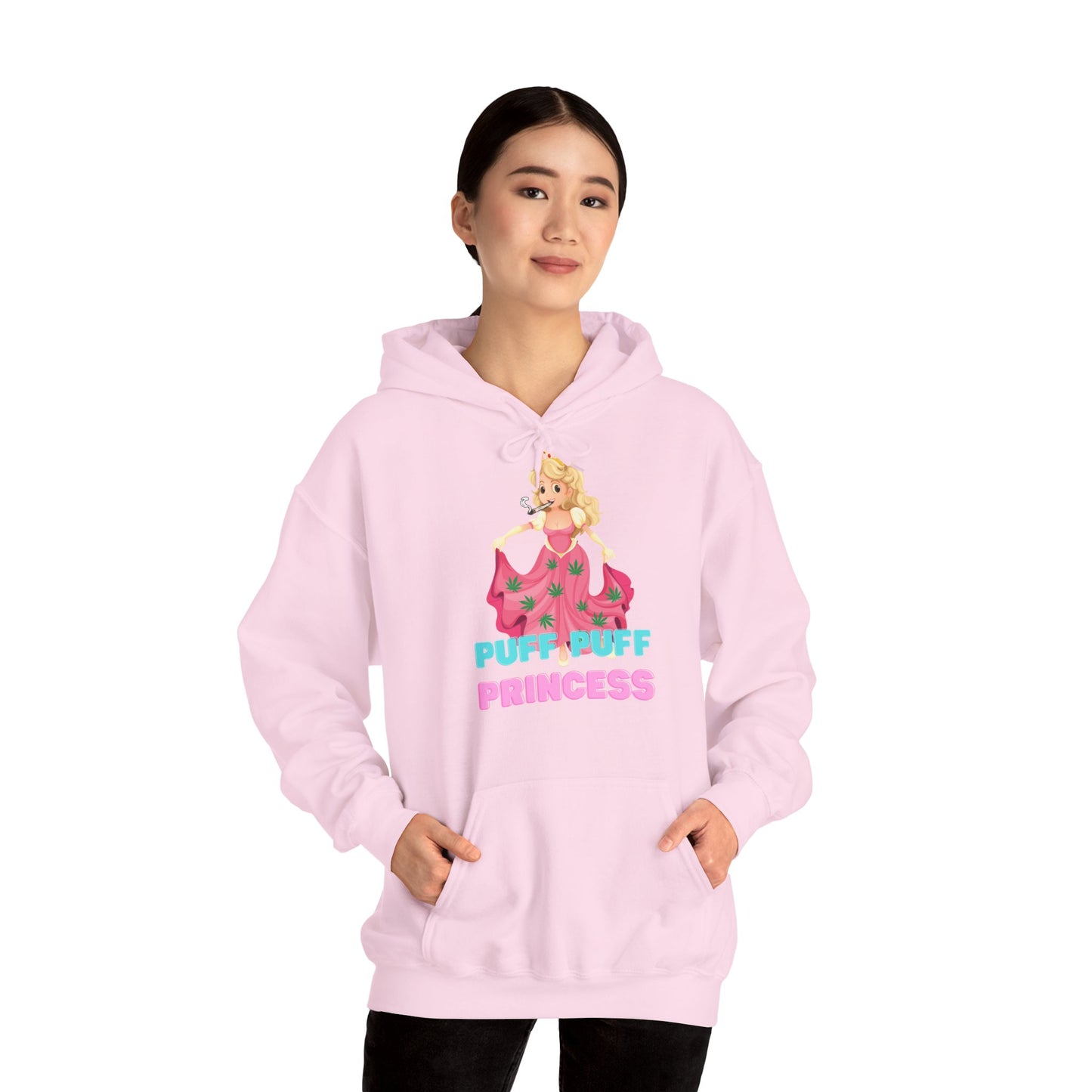 Unisex Heavy Blend Hooded Sweatshirt Princess Pink Design, Puff Princess, Gift for Her