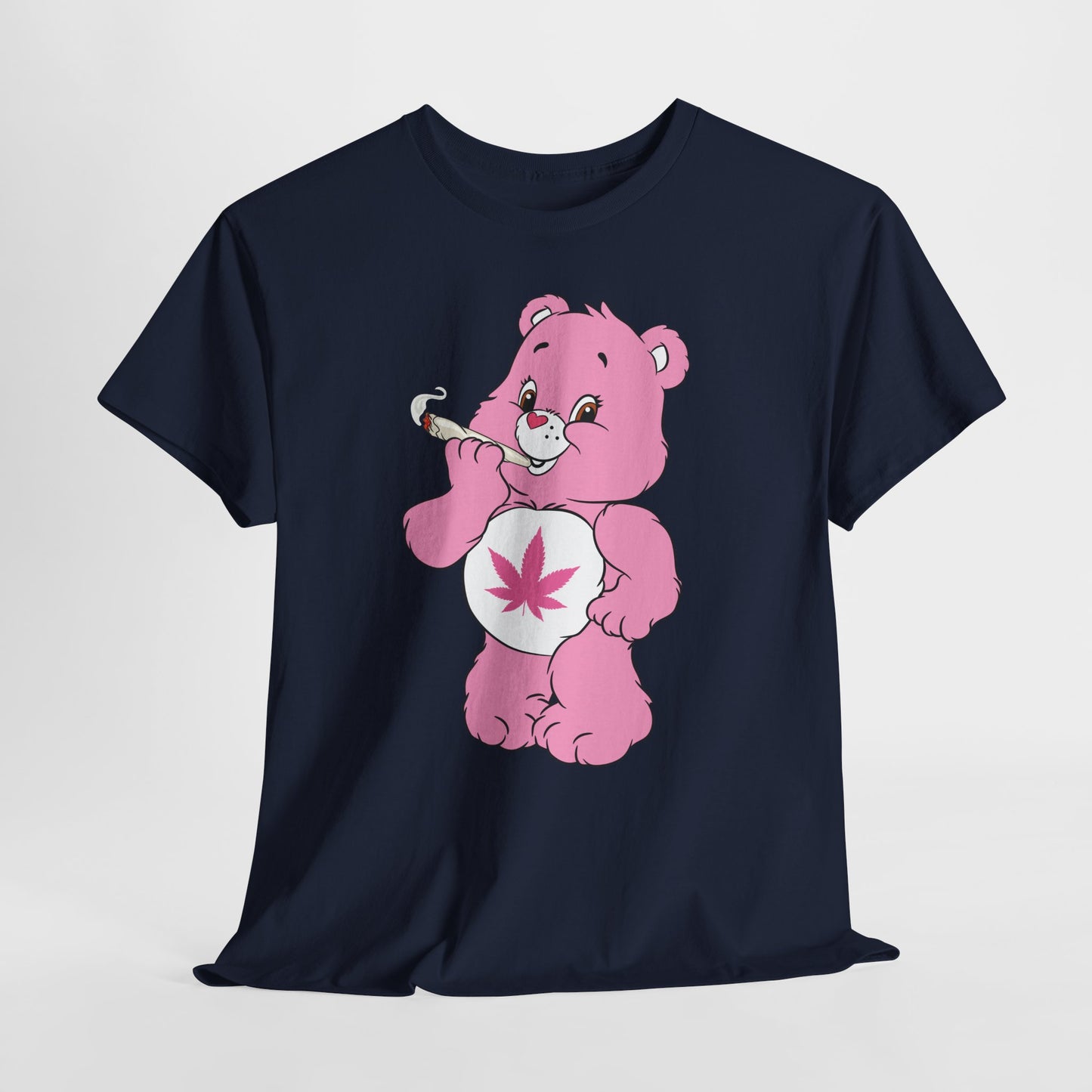 Pink 420 Bear T‑Shirt — Cute Stoner Graphic Tee