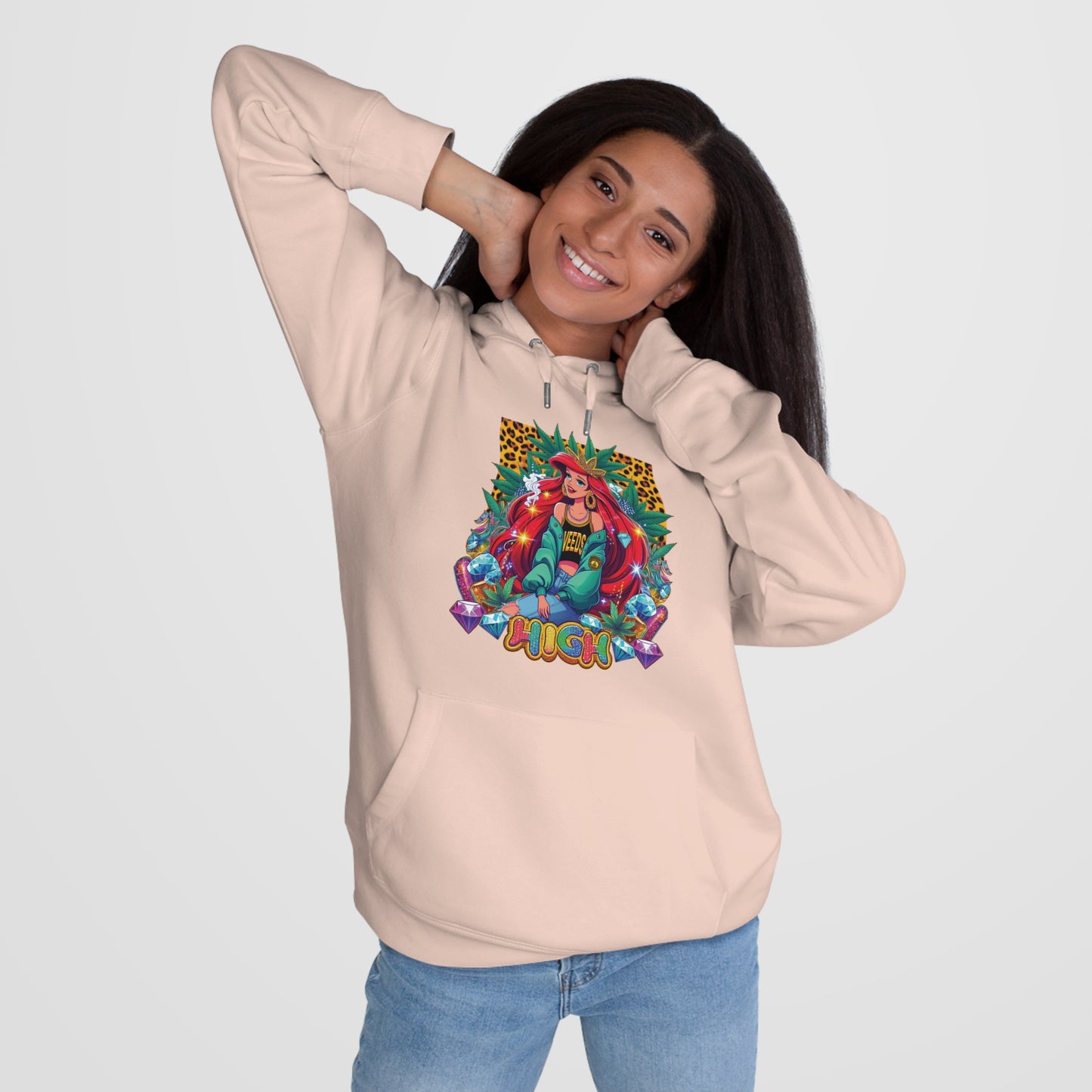 King Graphic Hoodie — 'Stoned and Boujee' Colorful Royal Queen Streetwear