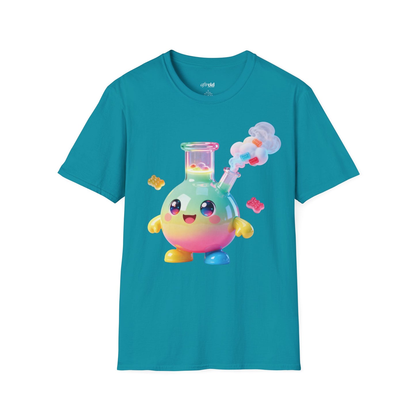 Kawaii Rainbow Bong Tee — Cute Colorful Character T-Shirt
