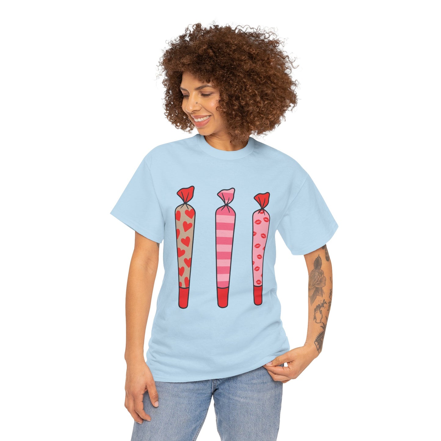 Valentine Joints Tee — Cute Pink Heart Joint Graphic T-Shirt
