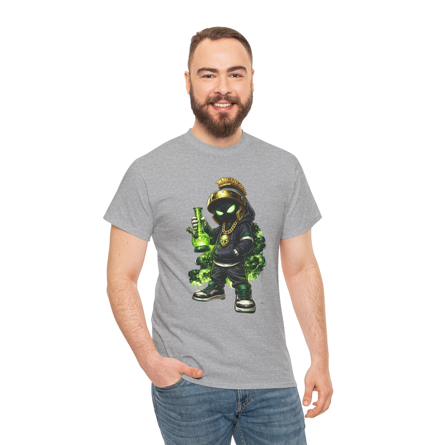 Rogue Alchemist Tee — Urban Streetwear Graphic T-Shirt with Green Potion Character