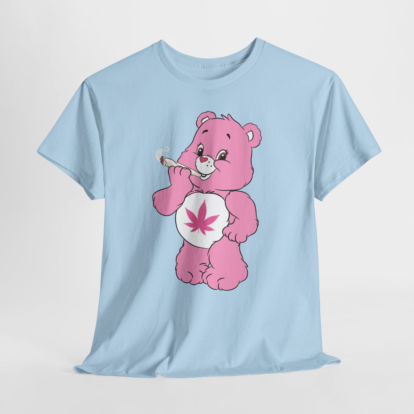 Pink 420 Bear T‑Shirt — Cute Stoner Graphic Tee