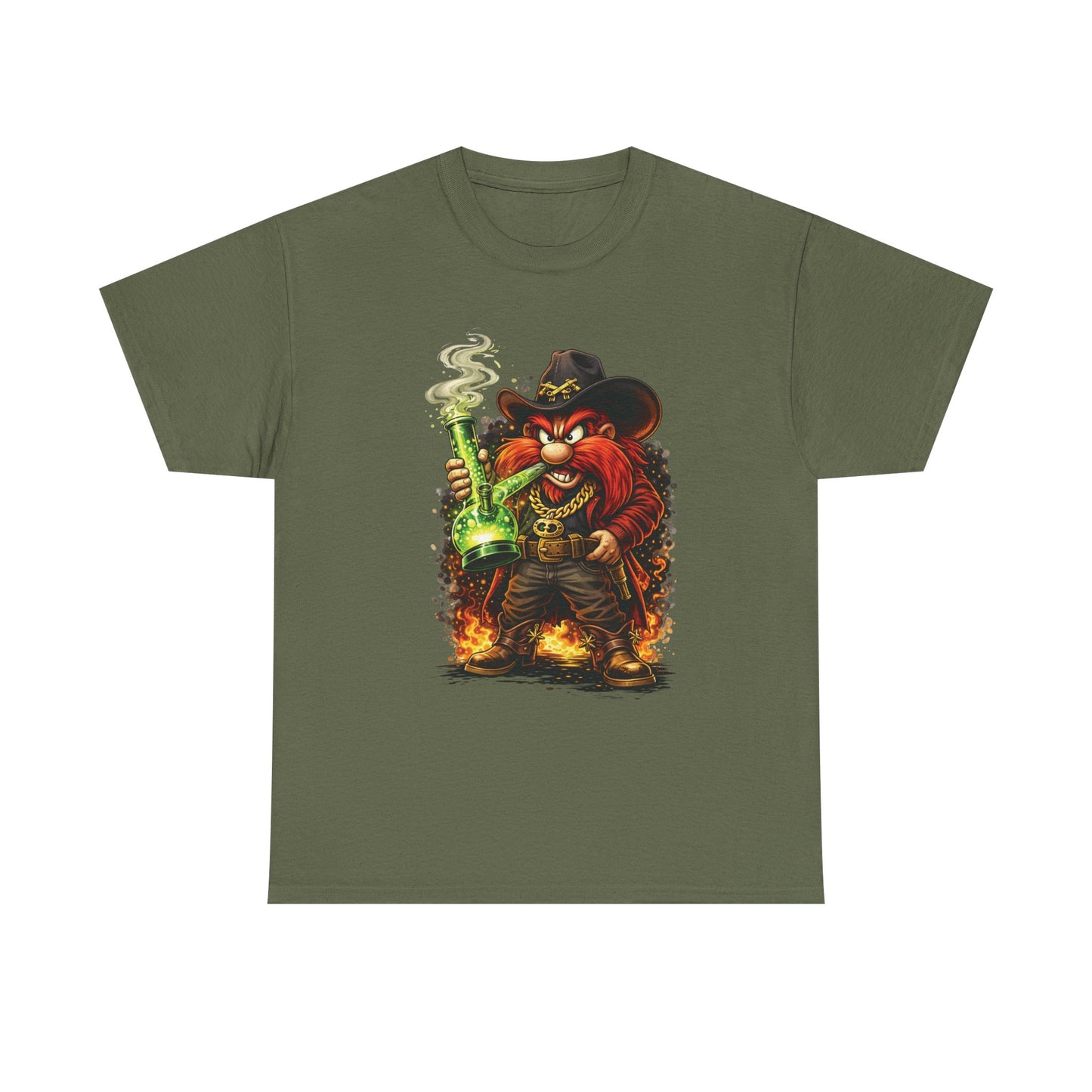 Viking Alchemist Graphic Tee — Fiery Dwarf with Potion