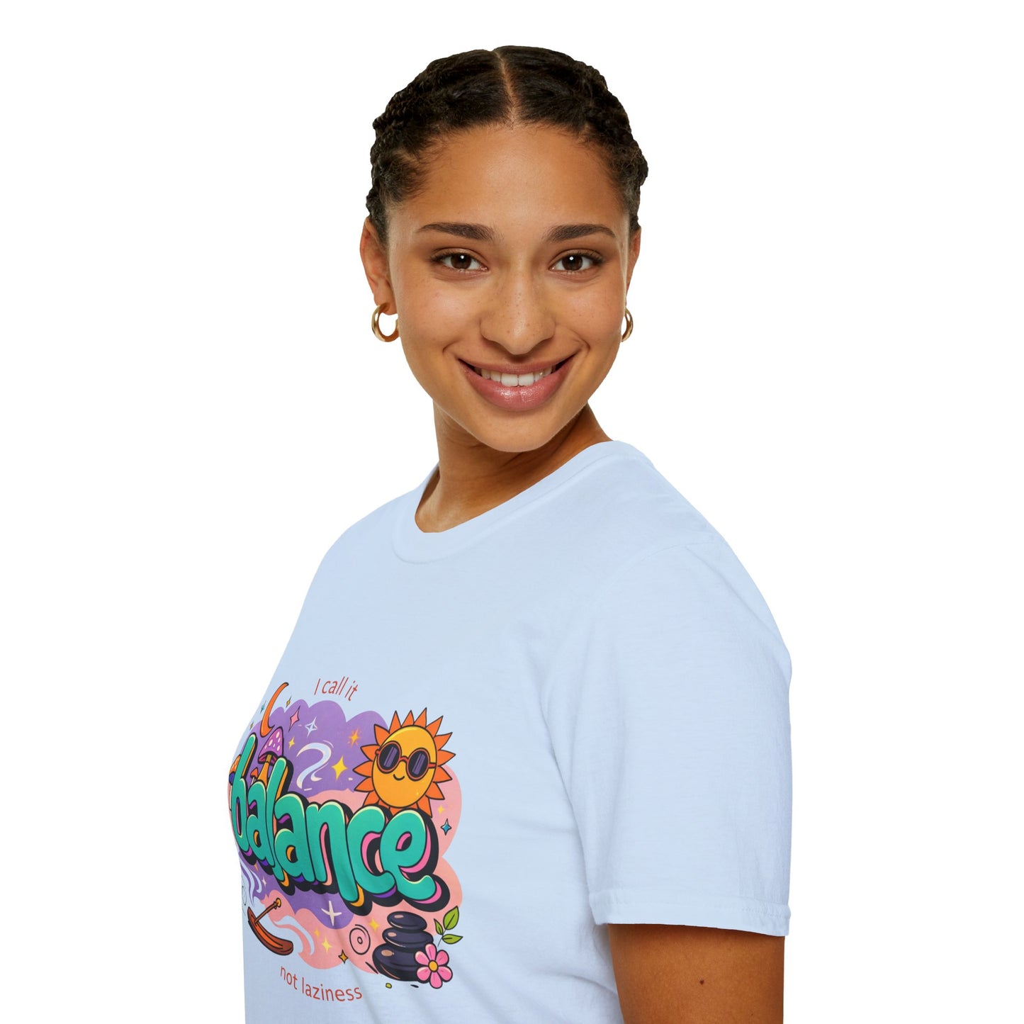 Balance Graphic T-Shirt — "It’s Self-Care Not Laziness" Relaxation Vibe