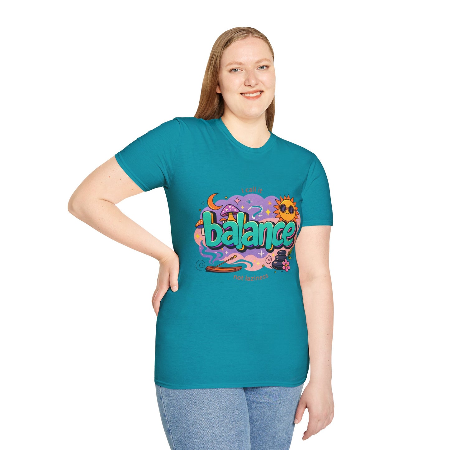Balance Graphic T-Shirt — "It’s Self-Care Not Laziness" Relaxation Vibe