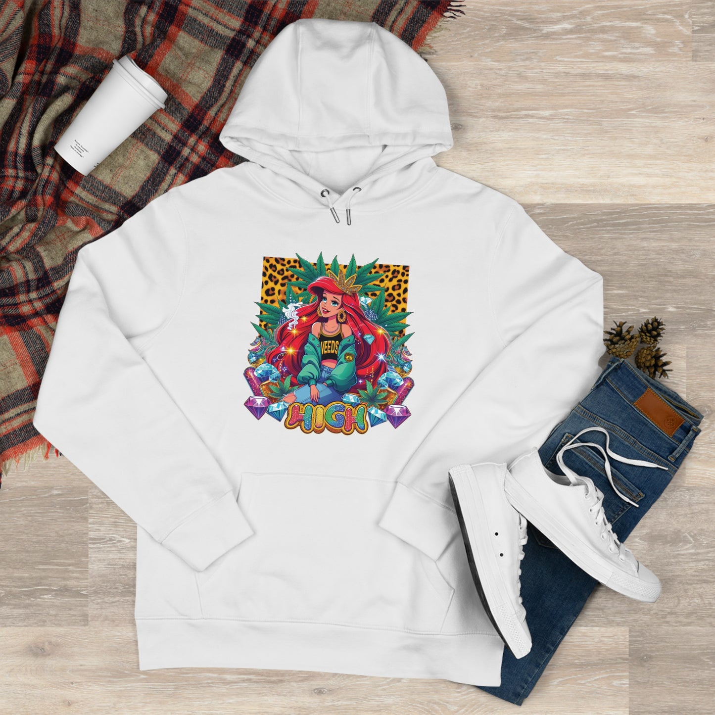 King Graphic Hoodie — 'Stoned and Boujee' Colorful Royal Queen Streetwear