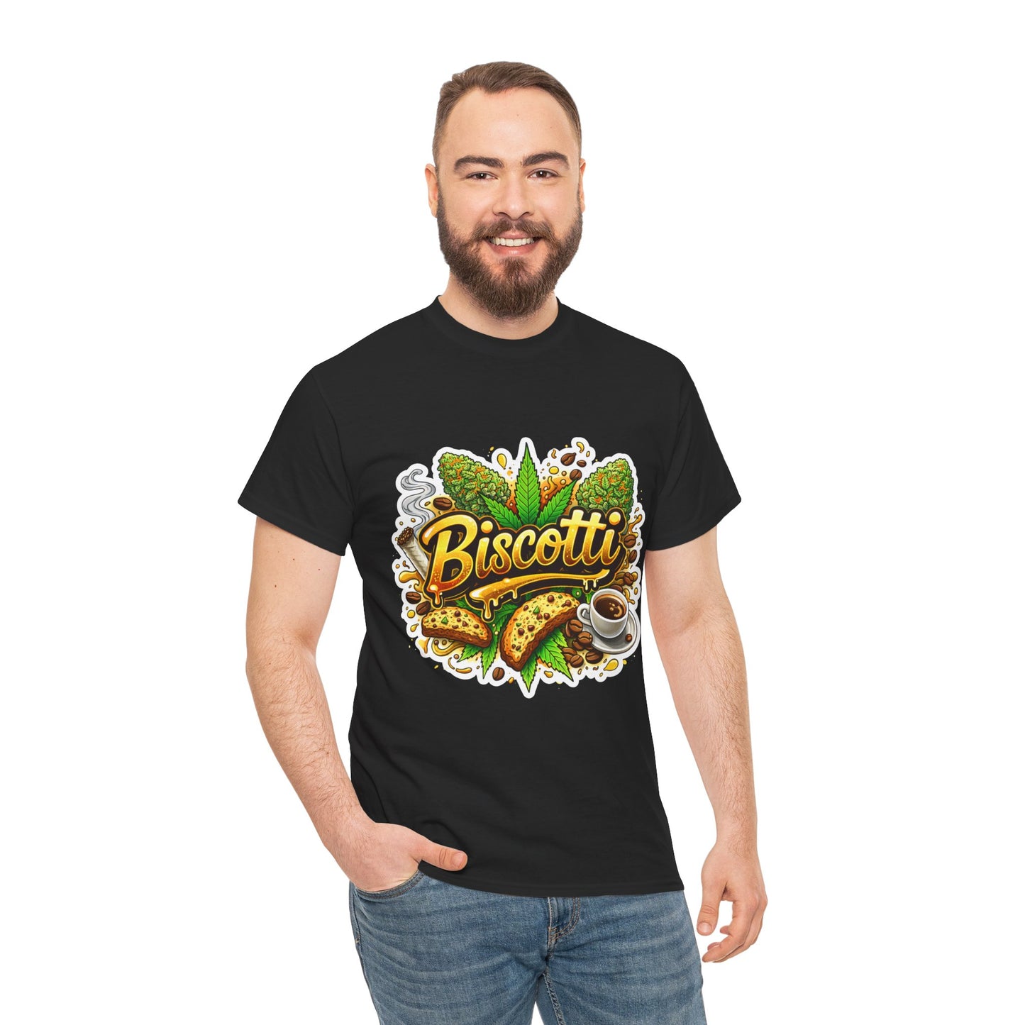 Biscotti Graphic Tee — Vintage Coffee & Biscuit Lover Shirt