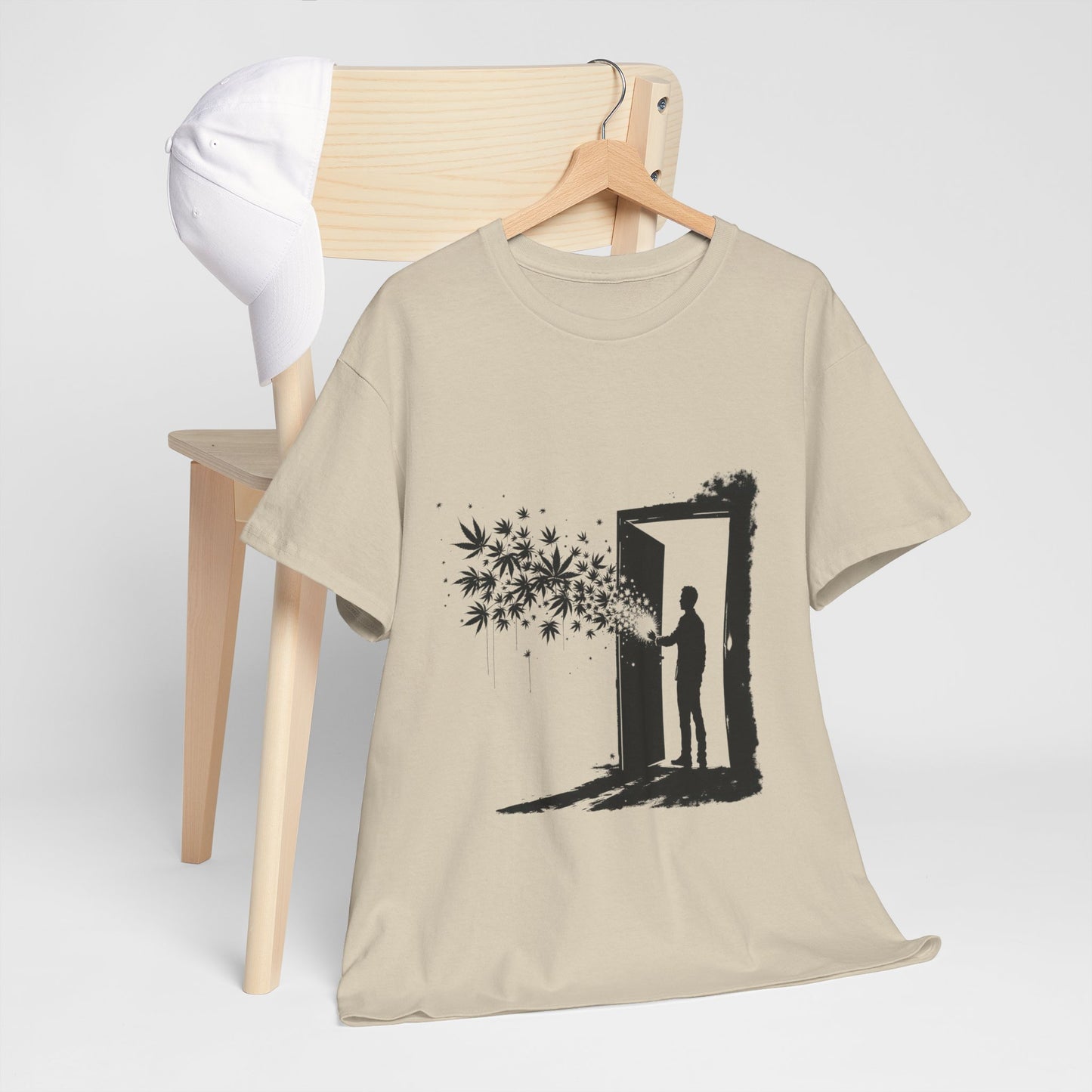 Dream Portal T‑Shirt — Silhouette Doorway with Stars Graphic