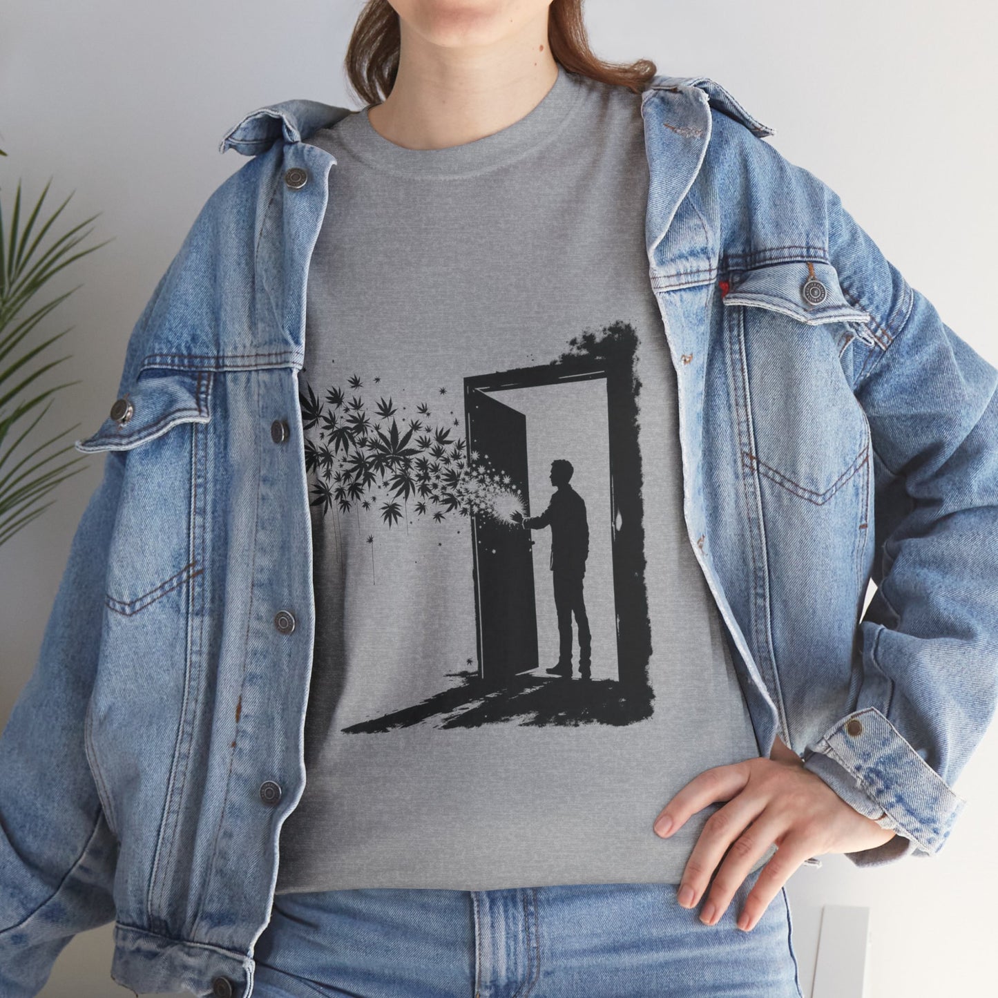 Dream Portal T‑Shirt — Silhouette Doorway with Stars Graphic
