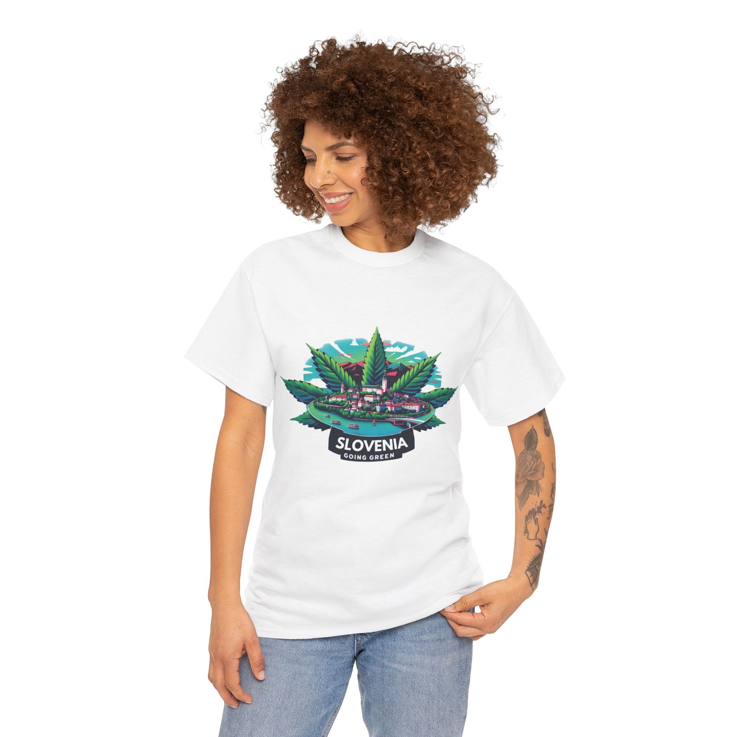 Slovenia is Going Green Heavy Cotton Tee