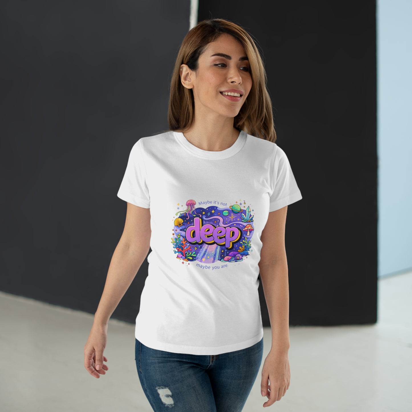 Deep Ocean Graphic T-Shirt — "Deep" Colorful Underwater Design