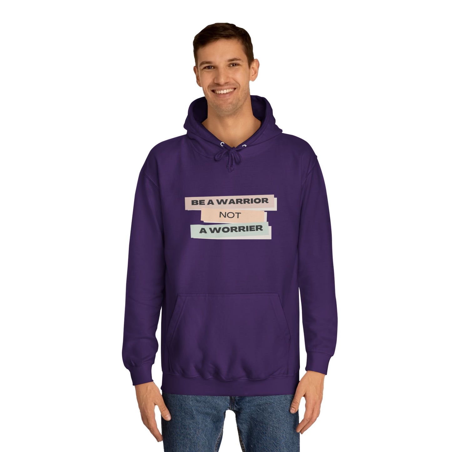 Unisex College Hoodie with Motivational Saying